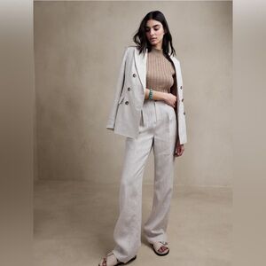 Banana Republic Palma Straight leg linen pant